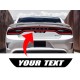 Dodge Charger Custom Text Trunk Decal