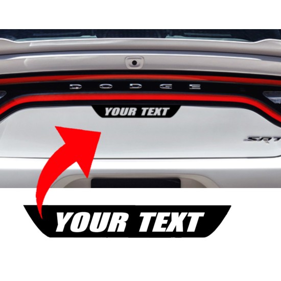 Dodge Charger Custom Text Trunk Decal