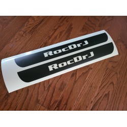 Door sill decals with custom name cut out 