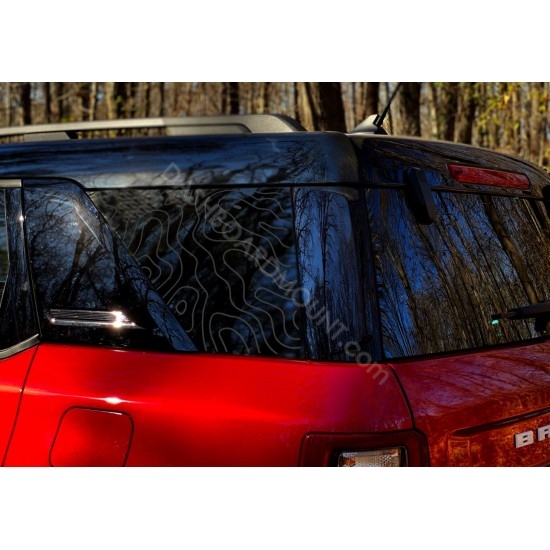 Topographical lines Window Decal for Ford Bronco Sport