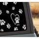 Pet paws dog lover Window Decal for Ford Bronco 6G