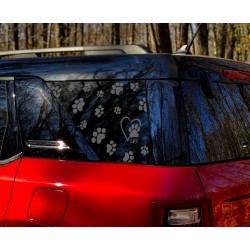 Paw Print Window Decal for Ford Bronco Sport