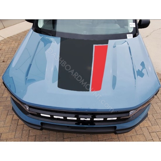 Hood vinyl Overlay graphics  Ford Bronco Sport - V16