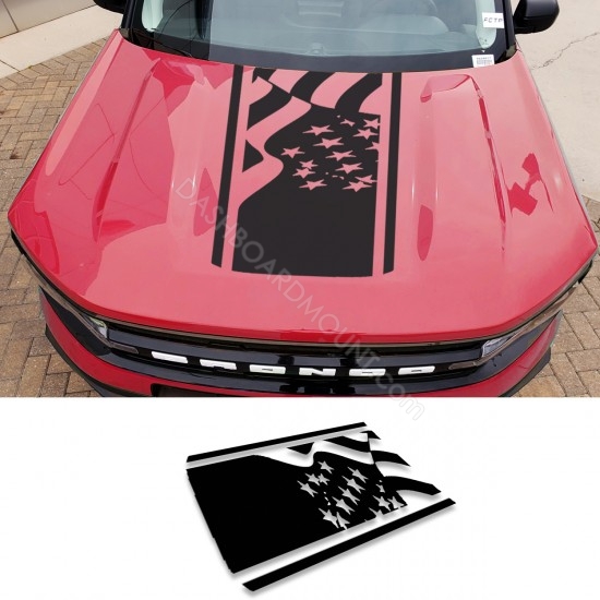 Hood Flag vinyl graphics for Ford Bronco Sport - V3