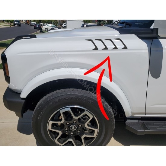 Fender vents vinyl decal sticker for Ford Bronco 6G 