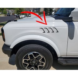 Fender vents vinyl decal sticker for Ford Bronco 6G 