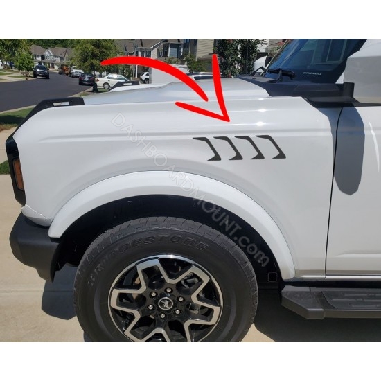 Fender vents vinyl decal sticker for Ford Bronco 6G 