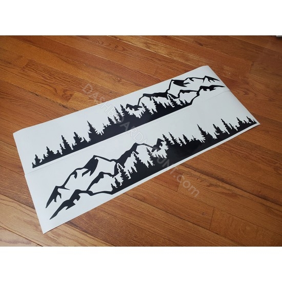 Trees and mountains for Ford Bronco Sport body decal - v2
