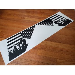3rd Window Forest Mountain Flag Decal for Bronco Sport - v4