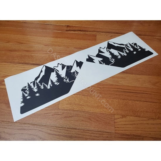 Mountain & Trees Decal window decal for Bronco Sport - v5