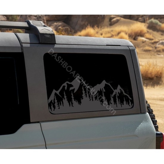 Mountain & Trees rear side window decal for Ford Bronco