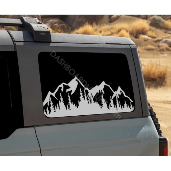3rd Window Trees and Forest decal graphics for Ford Bronco 6G - V5