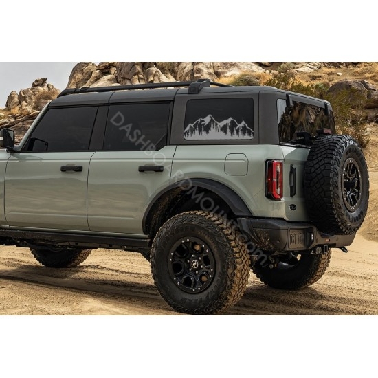 3rd Window Trees and Forest decal graphics for Ford Bronco 6G - V5