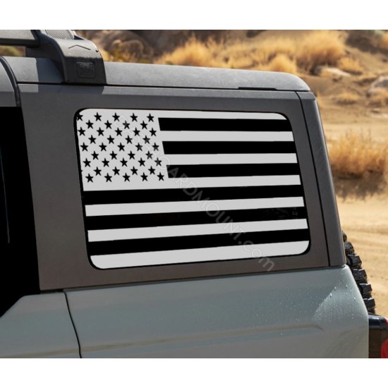 3rd Window American Flag for Ford Bronco 6G - V1