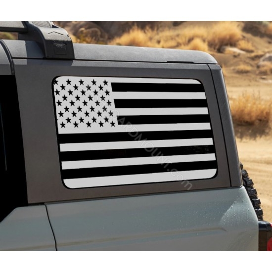 3rd Window American Flag for Ford Bronco - V1