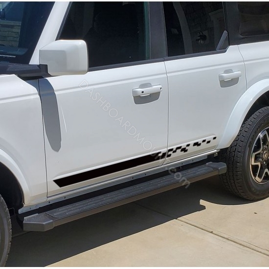 Lower Door side stripes graphics for Ford Bronco