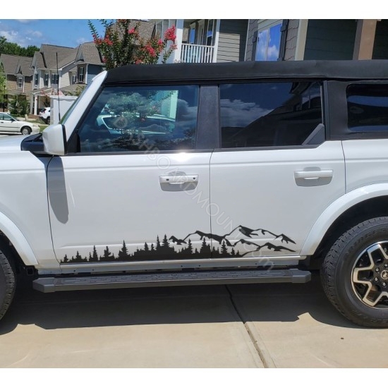 Body door side Trees Mountains graphics for 6G Ford Bronco - v8