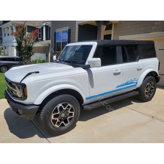 Ford bronco mountain and trees vinyl decal stripe