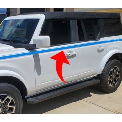 Long upper body door side stripes decals for Ford Bronco - lv1