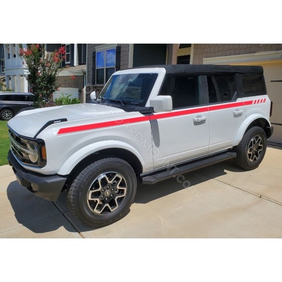 Long body door side stripes decals for 6G Ford Bronco - lv2