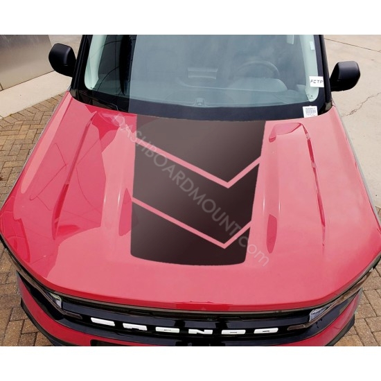 Hood vinyl Overlay graphics for Ford Bronco Sport - V3