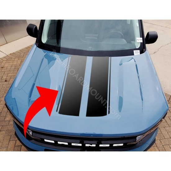 Vinyl Hood Accents stripes graphics for Ford Bronco Sport - V8