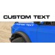 Custom Text fender hood letters ( Ford Bronco)