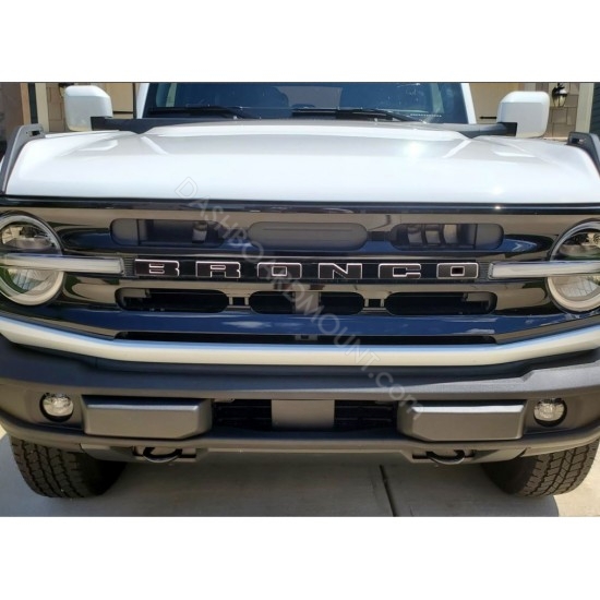 Vinyl Letters Overlay decal for 2021 2022 Ford Bronco grille 6G 6 generation