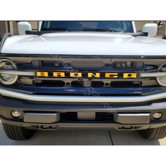 Vinyl Letters Overlay decal for 2021 2022 Ford Bronco grille 6G 6 generation