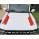 Hood accent stripes decal sticker for 6G Ford Bronco - v2