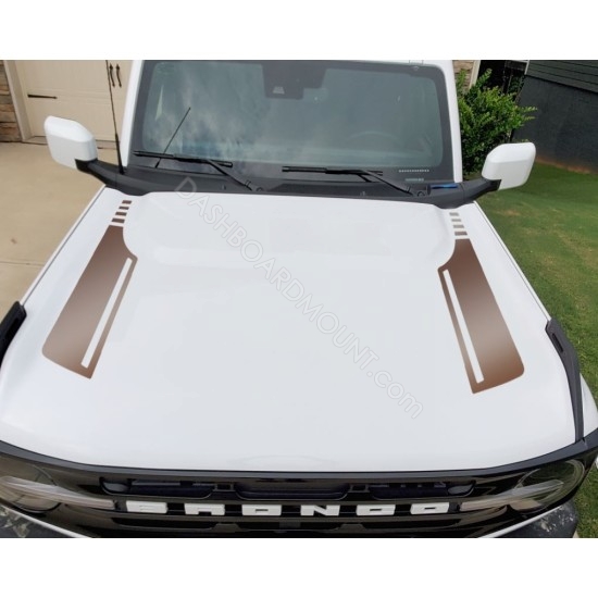 Hood accent stripes decal sticker for 6G Ford Bronco - v1