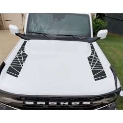 Cross Cut hood vinyl stripes for Ford Bronco - v4