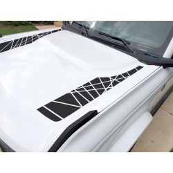 Cross Cut hood vinyl stripes for Ford Bronco - v4