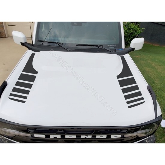 Hood accent stripes decal sticker for 6G Ford Bronco - v3