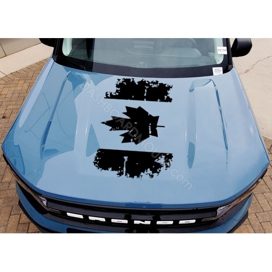 Canadian Flag hood graphics decal for Ford Bronco Sport - V4