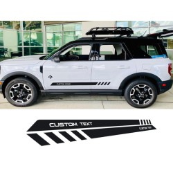 Custom text Door side stripe Graphic for Bronco Sport