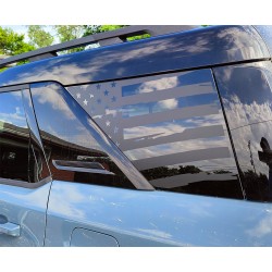 Distressed American flag rear quarter panel decal for Ford Bronco Sport - v3