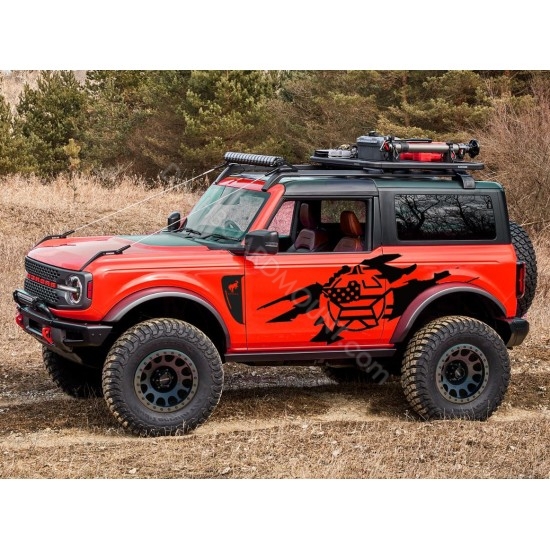 Ford Bronco Door Graphics with ripped + star