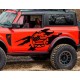 Ford Bronco Door Graphics with ripped + star