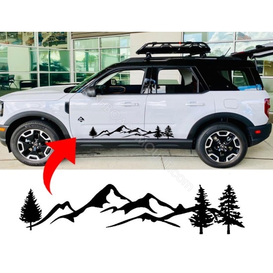 Trees and mountains for Ford Bronco Sport body decal - v1