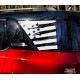 Distressed American flag rear quarter panel decal for Ford Bronco Sport - v3