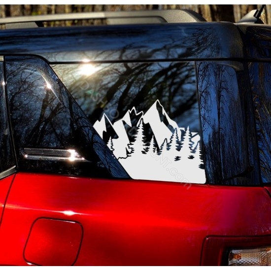 Mountain & Trees Decal window decal for Bronco Sport - v5