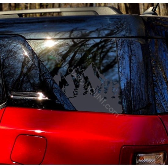 Mountain & Trees Decal window decal for Bronco Sport - v5