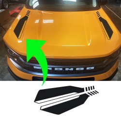 Vinyl Hood Accents stripes graphics for Ford Bronco Sport - V4