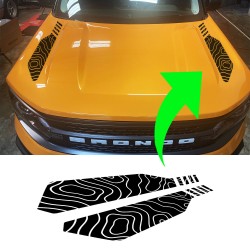 Vinyl Hood Accents stripes graphics for Ford Bronco Sport - V5
