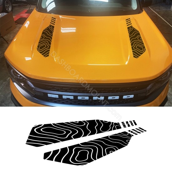 Vinyl Hood Accents stripes graphics for Ford Bronco Sport - V5