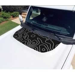 Topographic hood cowl decal for Ford Bronco