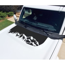 Mountain Trees hood cowl decal for Ford Bronco