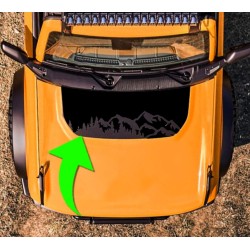 Mountain Trees hood cowl decal for Ford Bronco