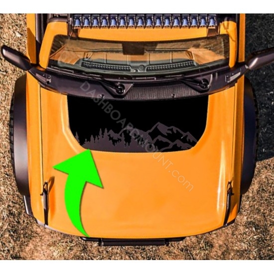 Mountain Trees hood cowl decal for Ford Bronco